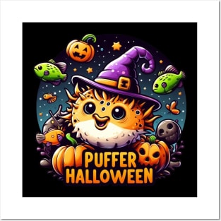 Puffer Fish Puffer Halloween Posters and Art